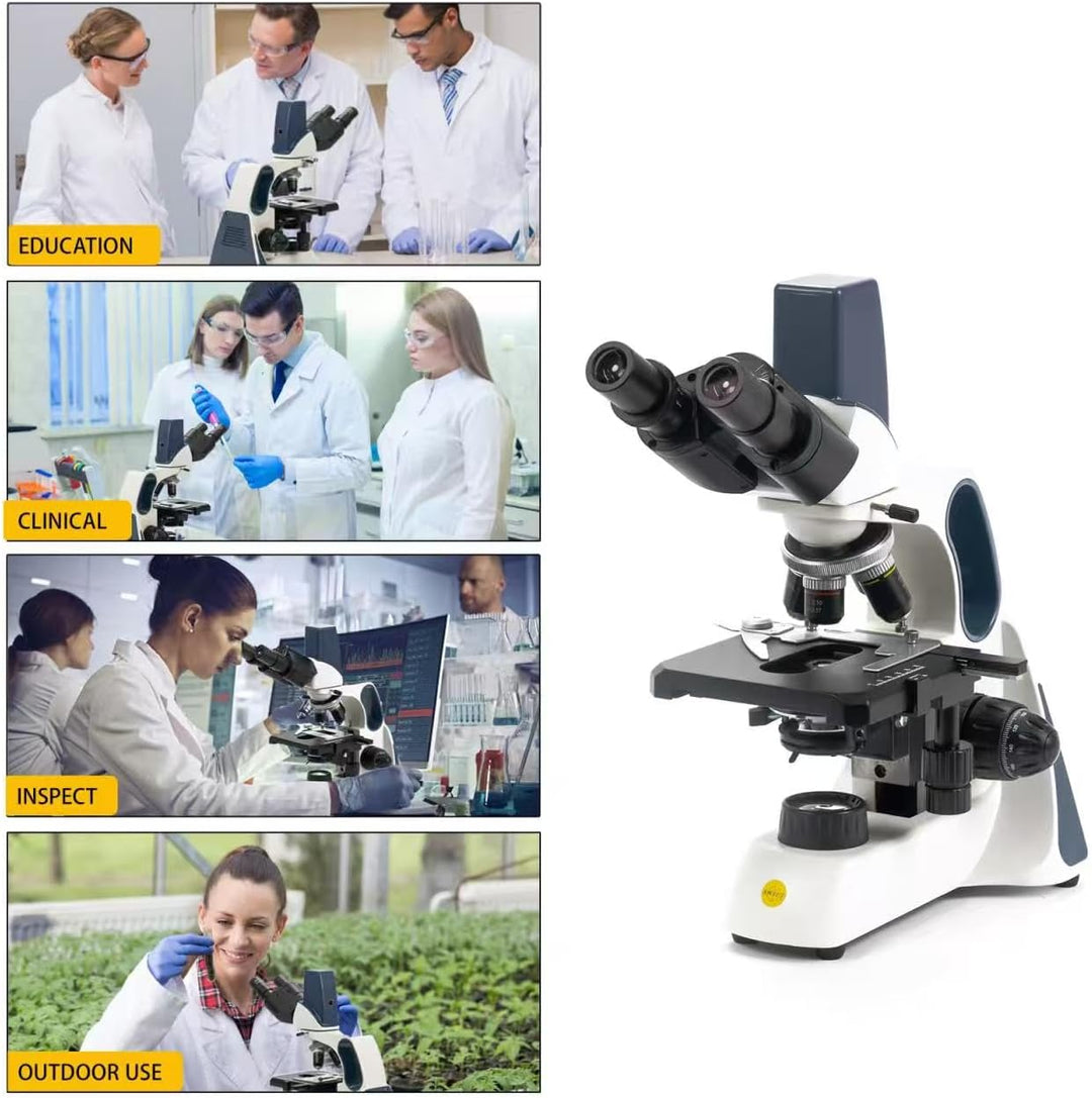 Swift DMSW-300 Compound-Binokularmikroskop, 40X-1600X Vergrösserung, wiederaufladbares digitales Lab