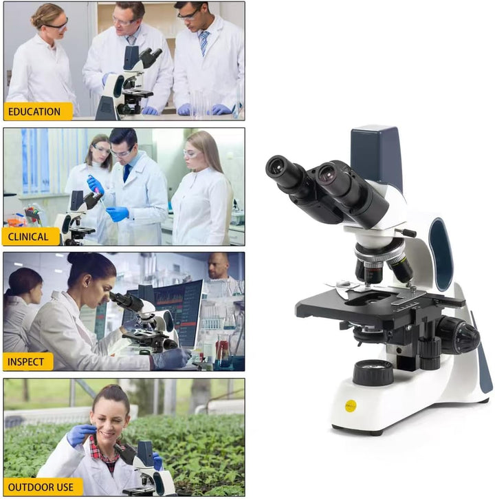 Swift DMSW-300 Compound-Binokularmikroskop, 40X-1600X Vergrösserung, wiederaufladbares digitales Lab