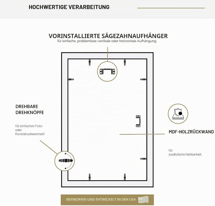 MCS Studio Galerie-Rahmen, schwarze Holzmaserung, 27,9 x 43,2 cm, Einzelbett Schwarz Holz-Optik 11 x