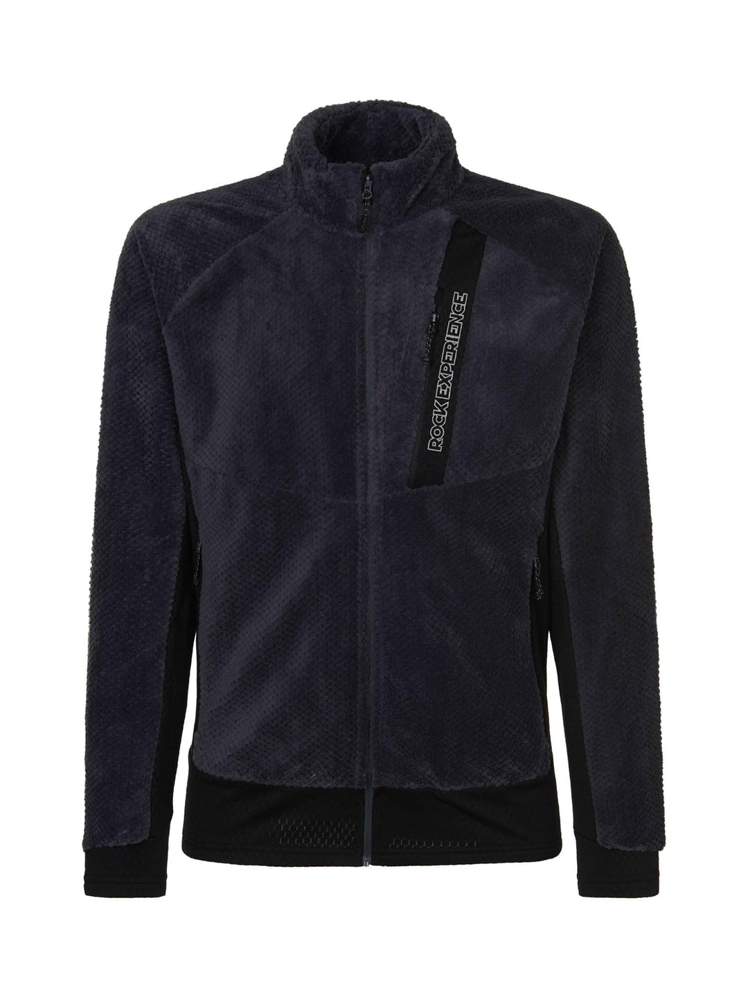 Rock Experience Herren Blizzard Tech Mock Neck Man Fleece Sweatshirt 3XL 1323 Ebony+0208 Caviar, 3XL