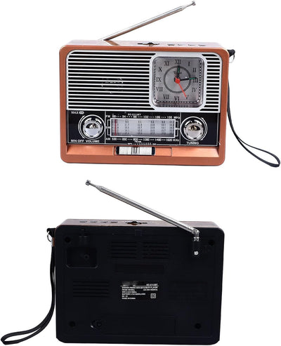 Tragbares Vintage Radio, AM FM SW Old Fashion Classic Style Bluetooth Radio, Multifunktionales Retro