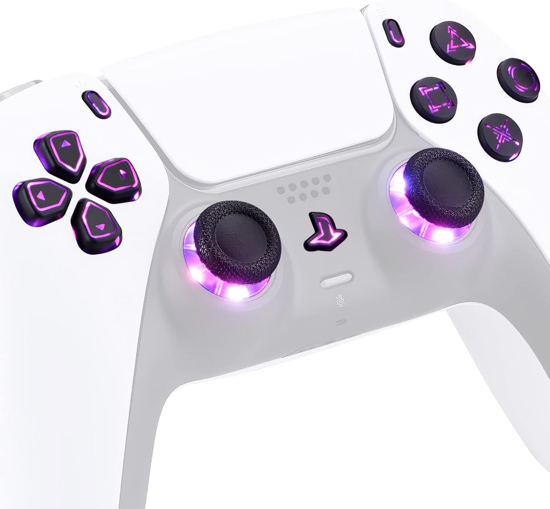 eXtremeRate 9 Modi 7 Farben DTF V3 LED Kit für ps5 Controller Ersatz Leuchttaste D-Pad Thumbsticks S
