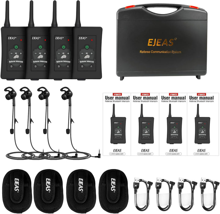 EJEAS FBIM Professionelles Fussball Schiedsrichter Bluetooth Intercom Headset Kommunikationssystem,