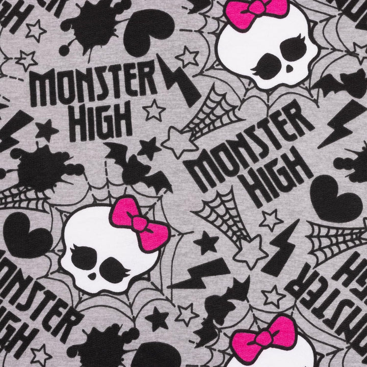 Mattel Monster High Kapuzenjacke mit Reissverschluss für Mädchen, Grau 5-6 Jahre Monster, 5-6 Jahre