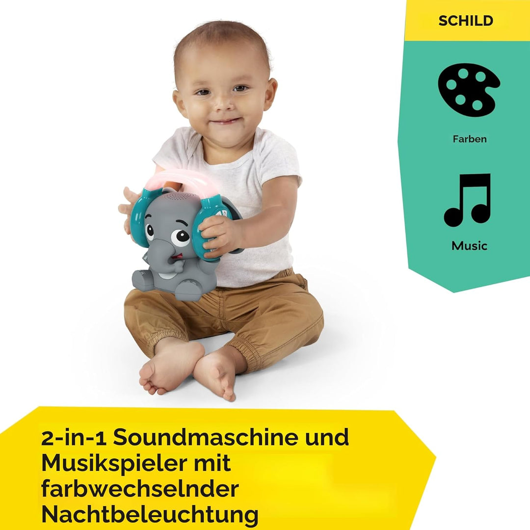 Baby Einstein Earl der Elefant Bluetooth Sound Machine, Musikanlage + Nachtlicht, Baby bis Kleinkind