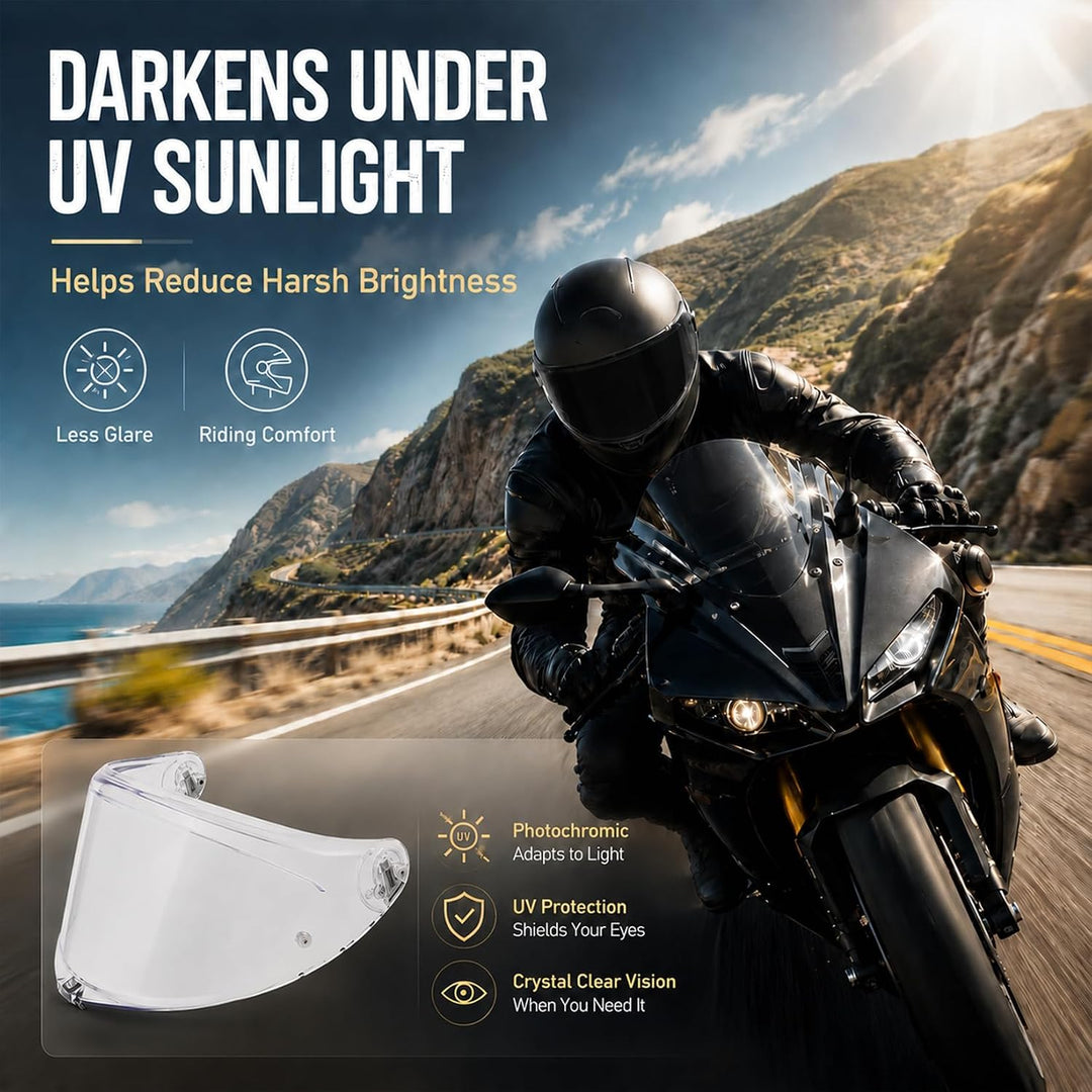 PSLER Helmvisier für K6 K6s - Helmgesichtsschutz Getöntes Visier Motorradhelm Zubehör Ersatz für K6