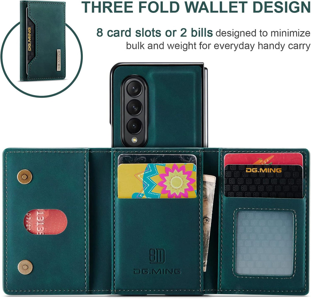 UDBKKDX 2 in 1 Handyhülle für Samsung Galaxy Z Fold 5, abnehmbare Brieftasche und magnetische Adsorp