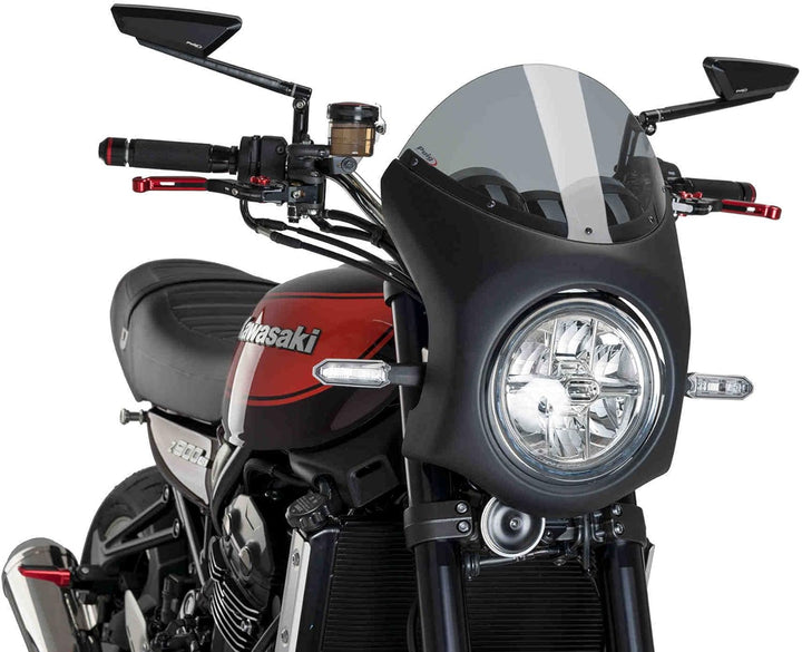 Puig Retro Schwarz Verkleidungscheibe 9595H für Kawasaki Z900RS 18'-19'