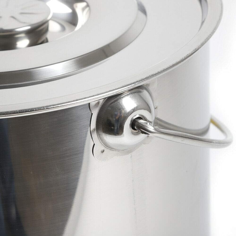Edelstahl Eiseimer 20L Eimer Kücheneimer Milcheimer Futtereimer Sektkühler Edelstahl mit Deckel Eime