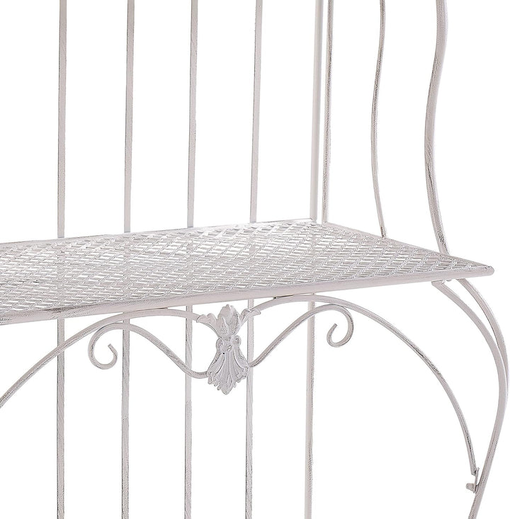 Gartenregal in Beige aus Eisen mit 4 Ablageflächen klappbar Pavona