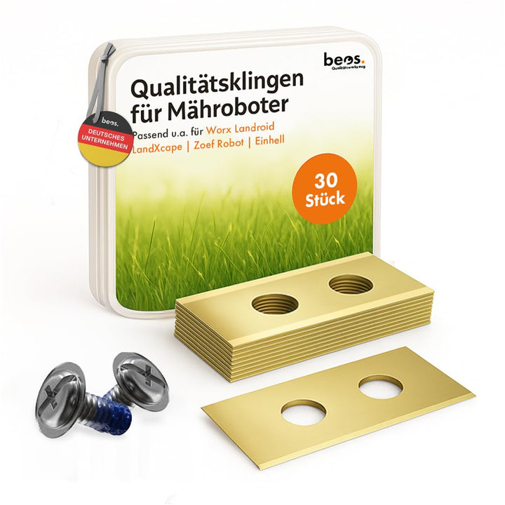 BEOS® 30 x Premium Titan Ersatzmesser + Schrauben mit Sicherung - Ersatzklingen für Premiummarken Wo