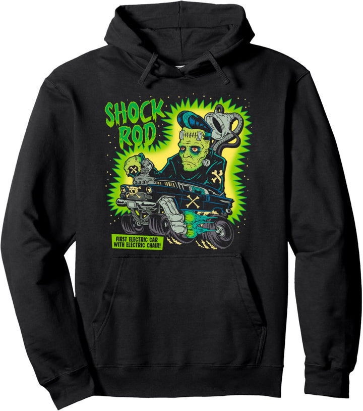 Frankenstein Shock Rod Gasser - Horror Psychobilly Punk Art Pullover Hoodie
