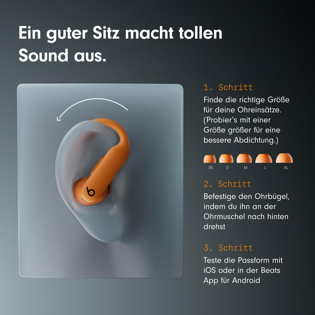 Beats Powerbeats Pro 2 Kabellose In-Ear Kopfhörer mit Bluetooth– aktive Geräuschunterdrückung, Herzf