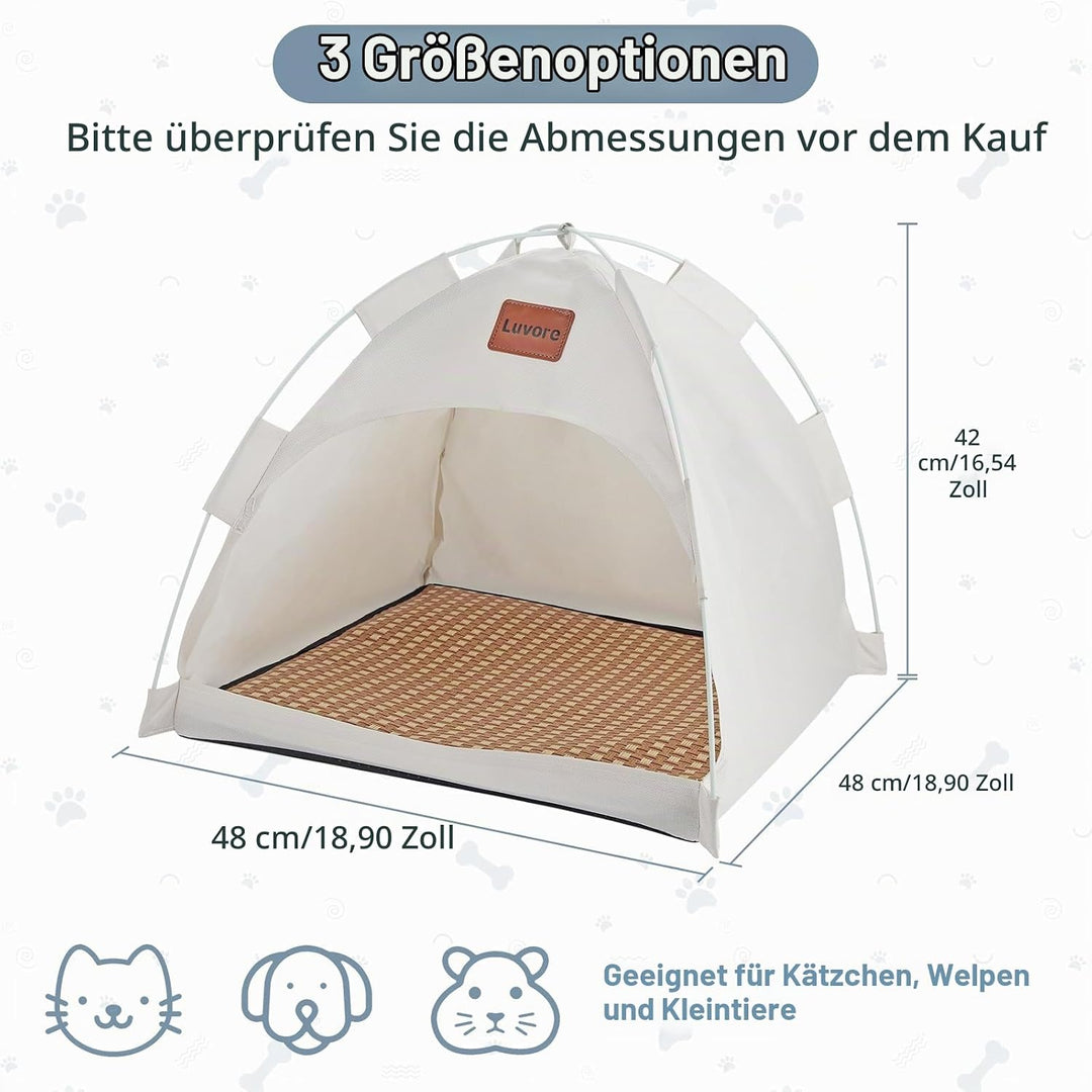 Haustier Zelt Nester 48x48x42cm, Hundezelt Katzenzelt Haustierzelte Häuser mit Kissen, Keine Install