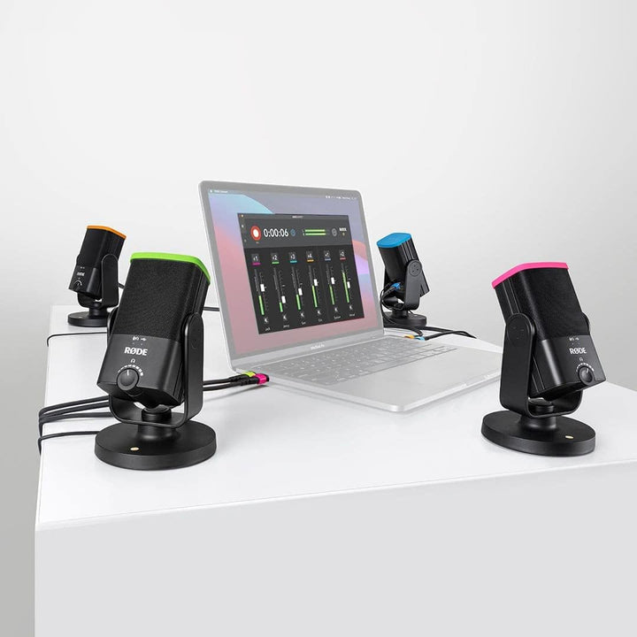 Rode NT USB Mikrofon Mini Colors Podcast Set - Plug&Play-Kit mit einfacher Bedienung - Bundle mit 4