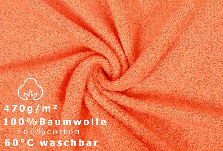 Betz 20 Stück Gästehandtücher Premium 100% Baumwolle Gästetuch-Set 30x50 cm Farbe orange, Orange
