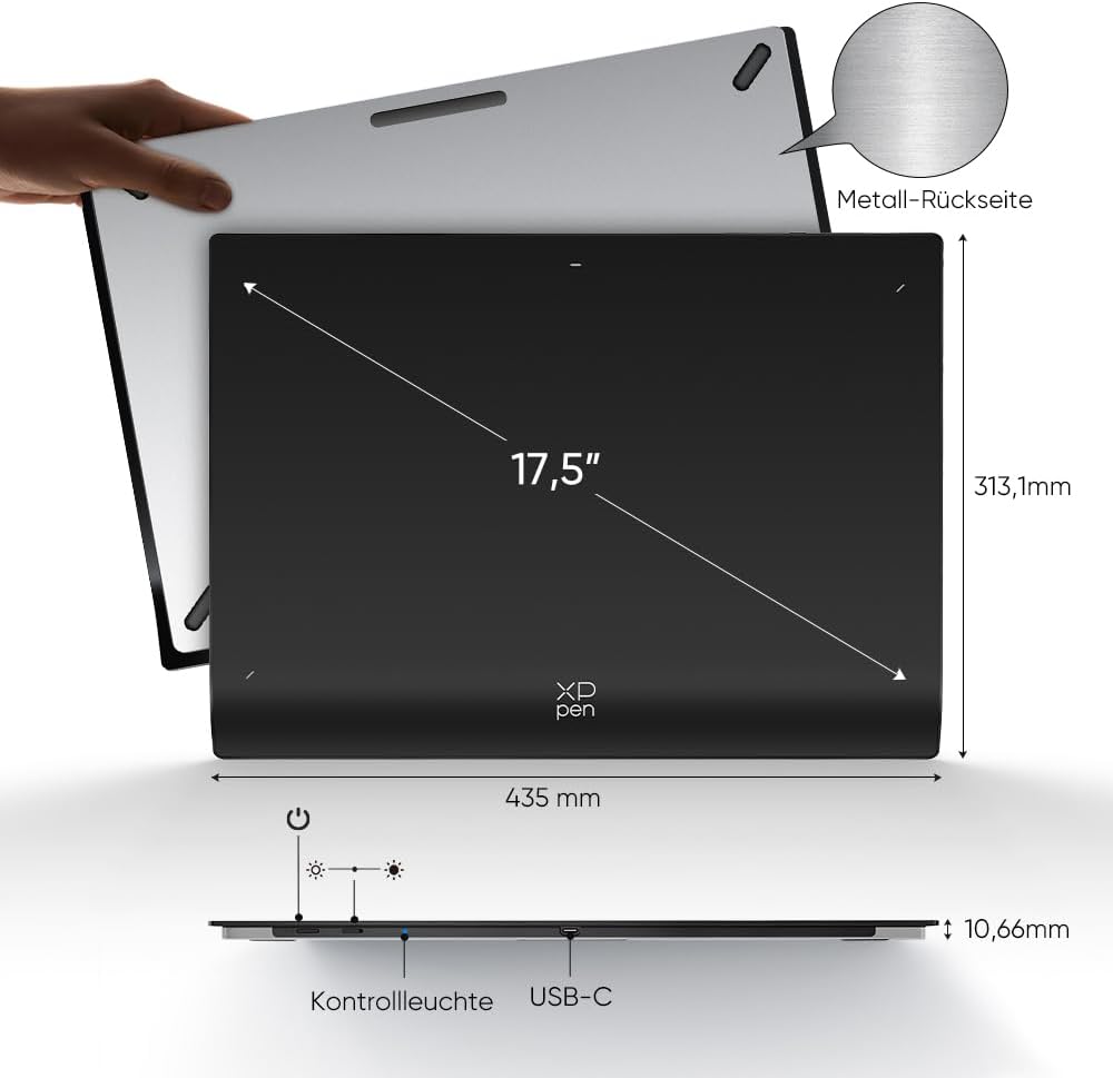 XPPen Grafiktablett, Deco Pro LW (2. Generation) Bluetooth 5.0 Grafiktablett, 16K (16384) Druckstufe