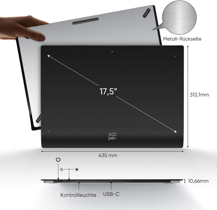 XPPen Grafiktablett, Deco Pro LW (2. Generation) Bluetooth 5.0 Grafiktablett, 16K (16384) Druckstufe
