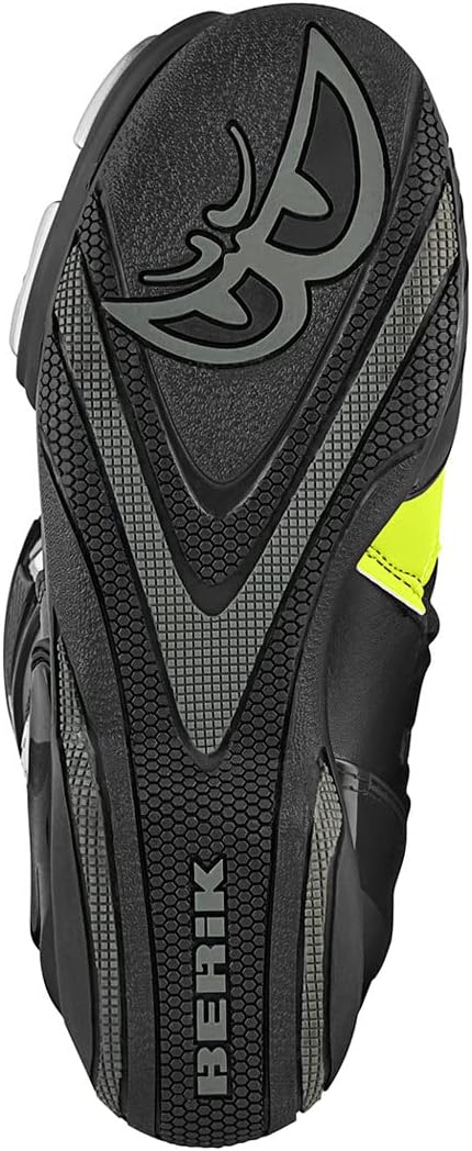 Berik Donington Motorradstiefel, schwarz/neon-gelb, 48 48 EU Schwarz Neon Gelb, 48 EU Schwarz Neon G