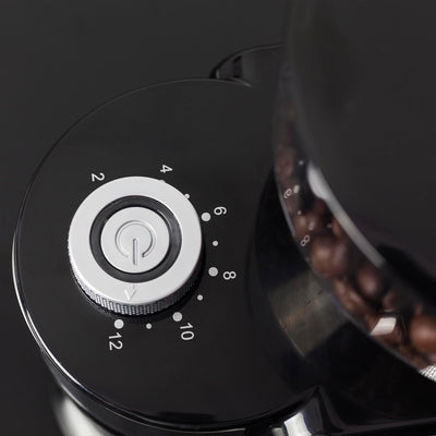 CASO Barista Crema - Elektrische Design- Kaffeemühle, Mahlgradeinstellungen von fein bis grob, aroma