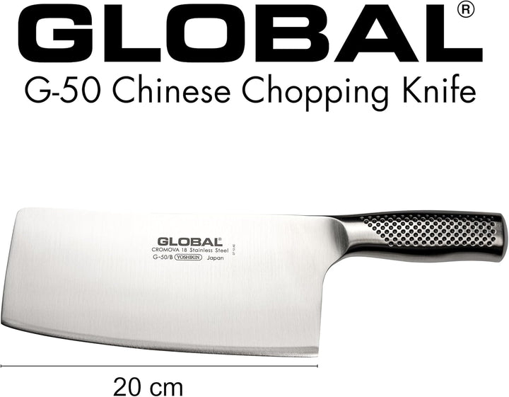 Global 850003 G-50 chinesisches Hackbeil, 20 cm