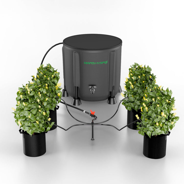 MARS HYDRO Automatische Bewässerung Bewässerungssystem indoor mit Faltbarem 50L-Eimer, Verbesserter