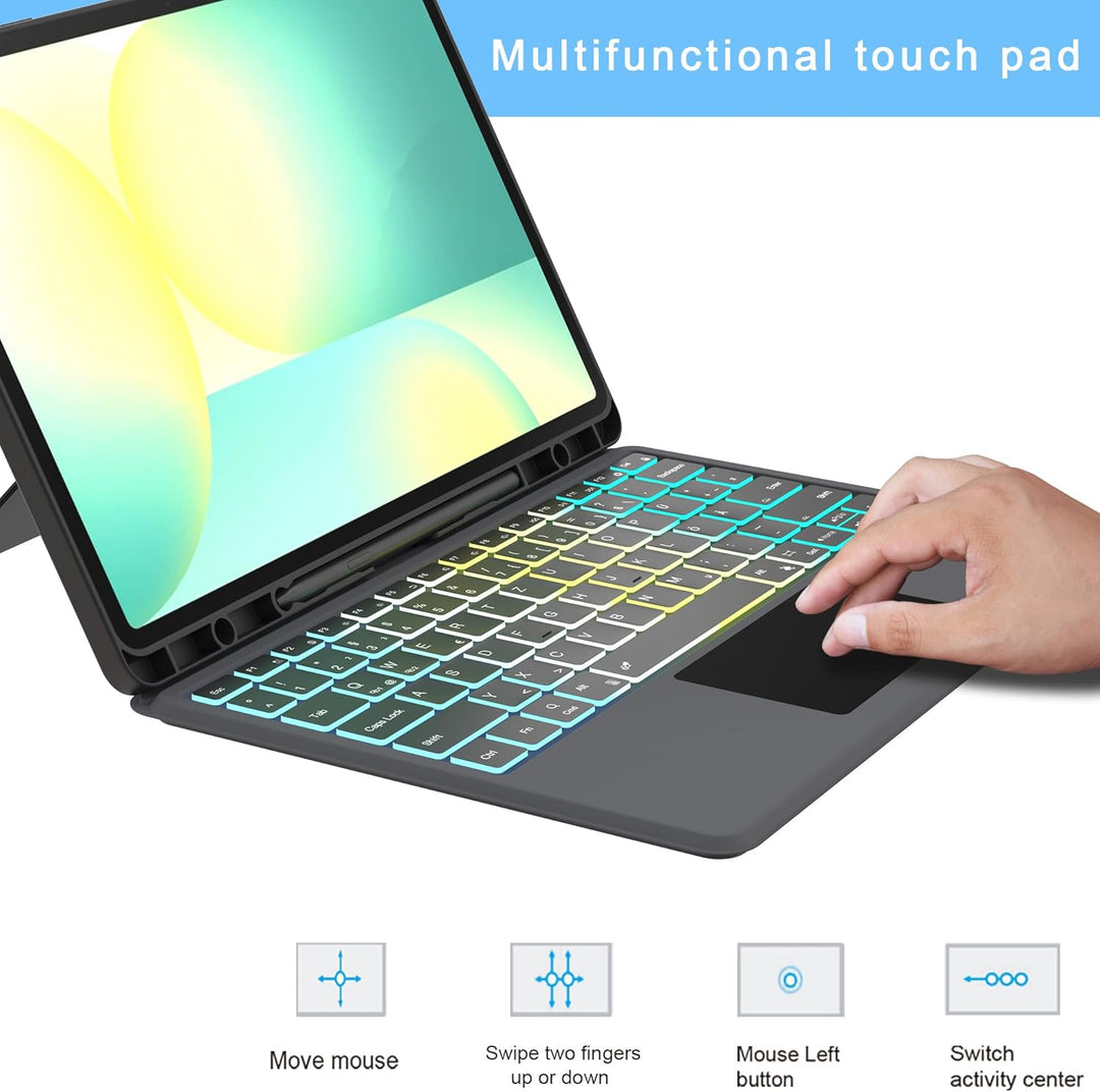 Ai Key Tastatur für 13.1" Samsung Galaxy Tab S10 FE+ Plus : DEX-Modus mit einem Klick, Auto Aufwache
