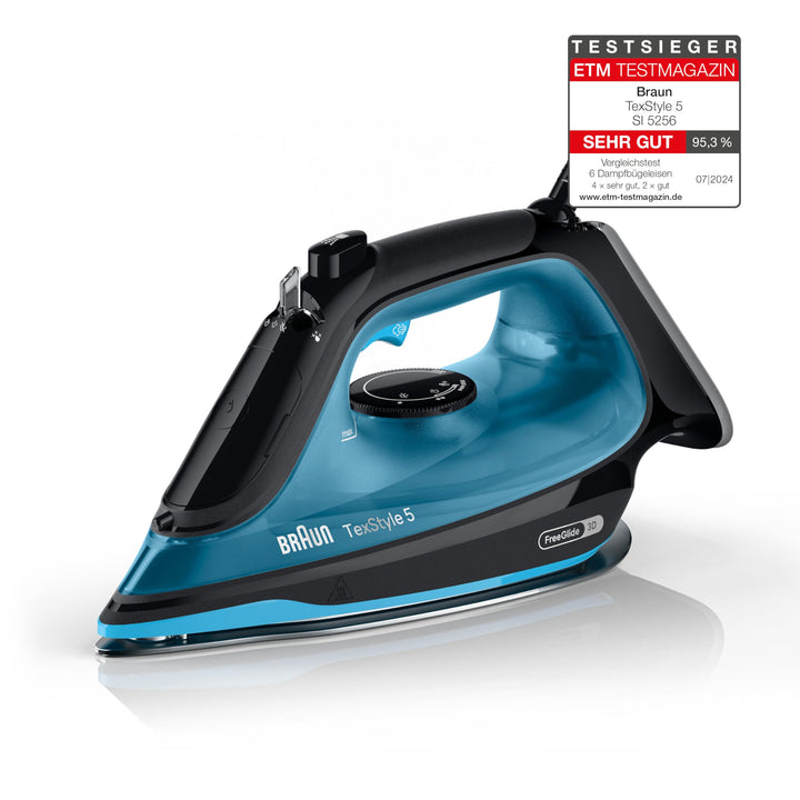 Braun Household TexStyle 5 SI5256 BL Dampfbügeleisen mit FreeGlide 3D Bügelsohle, Präzisionsspitze,