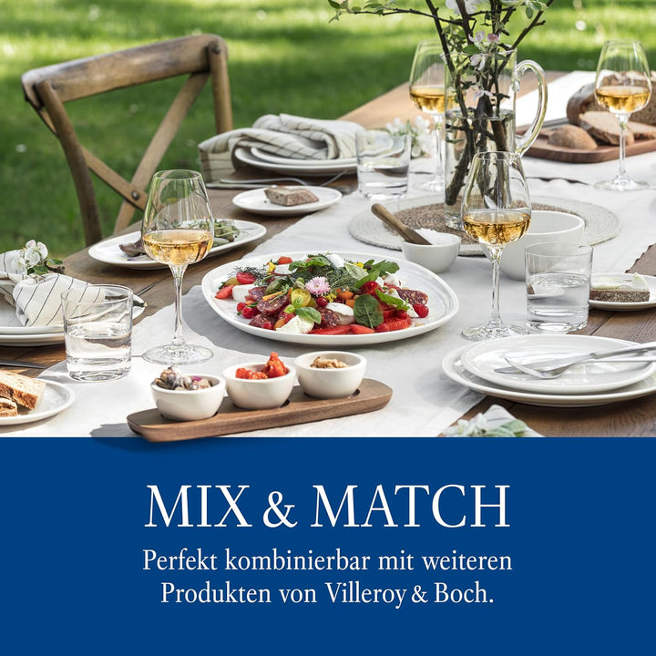 Villeroy &amp; Boch - Manufacture Rock Teller-Set, 6 tlg., Geschirr Set für 2 Personen, Premium Porzell