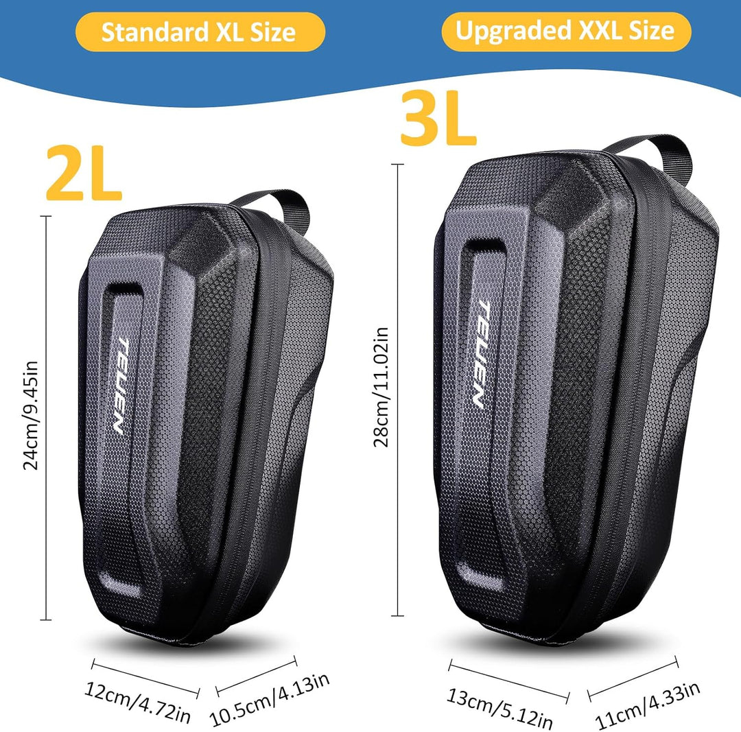 TEUEN 2L/3L Grosse Kapazität E Scooter Tasche für Elektroroller | wasserdichte Lenkertasche mit Eva-