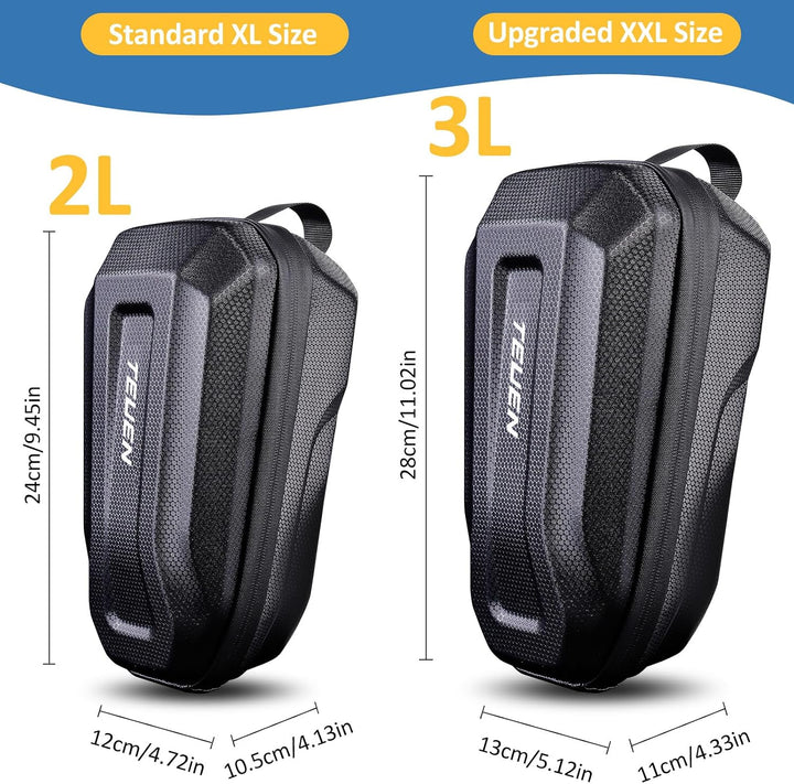 TEUEN 2L/3L Grosse Kapazität E Scooter Tasche für Elektroroller | wasserdichte Lenkertasche mit Eva-