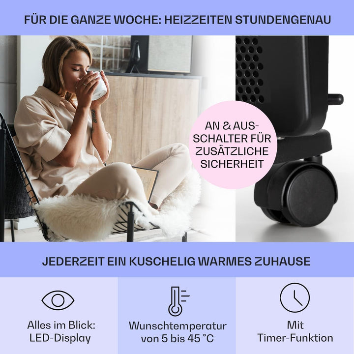 Klarstein Elektroheizung, Konvektor & Infrarotheizung Freistehend, Elektroheizung Energiesparend, Er