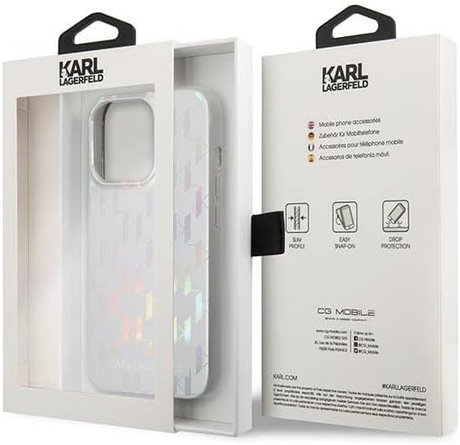 Karl Lagerfeld KLHCP14XLGMMSV3 hülle für iPhone 14 Pro Max 6,7" hardcase Silber/Silver Monogram Irid
