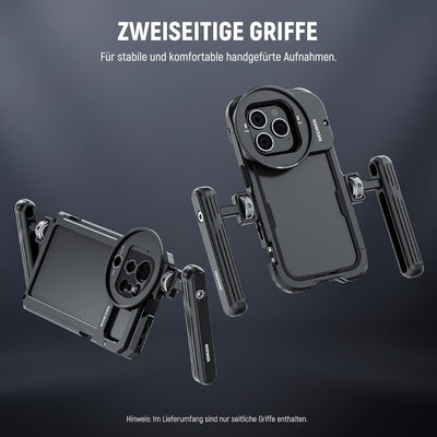 NEEWER 2PACK drehbarer Seitengriff/oberer Griff für Handy Video Rig Filmausrüstung, Aluminiumgriffe