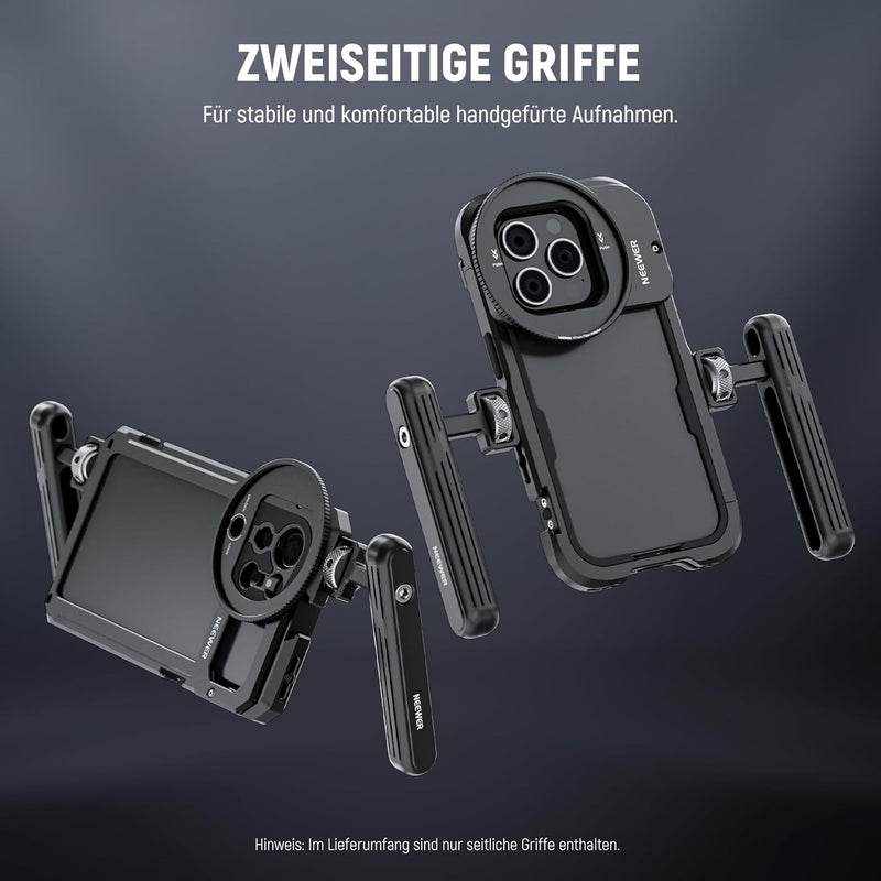 NEEWER 2PACK drehbarer Seitengriff/oberer Griff für Handy Video Rig Filmausrüstung, Aluminiumgriffe