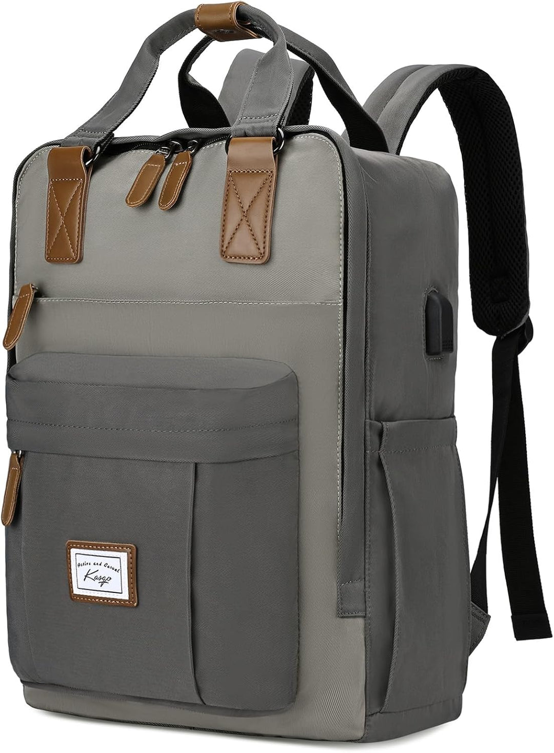 Kasgo Schulrucksack, Wasserabweisend Rucksack Mädchen Jungen Teenager 15.6 Zoll Laptop Damen Herren