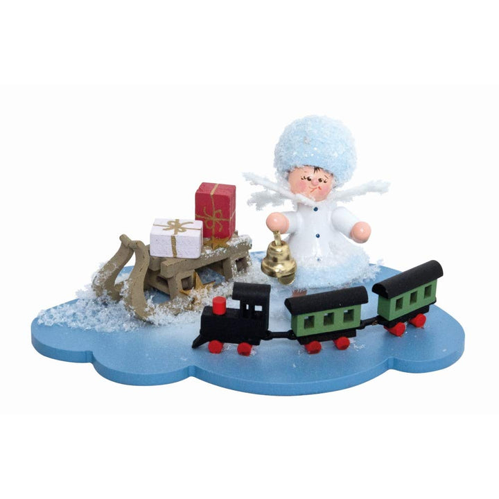 Schneeflöckchen mit Eisenbahn - 10x7x6 cm