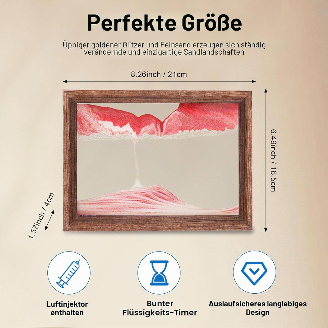 AzureLeap Sandbilder zum Drehen 3D Sandscape die Sandkunst in Tiefsee Fliessende Sandmalerei Sandbil