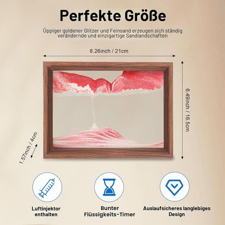AzureLeap Sandbilder zum Drehen 3D Sandscape die Sandkunst in Tiefsee Fliessende Sandmalerei Sandbil