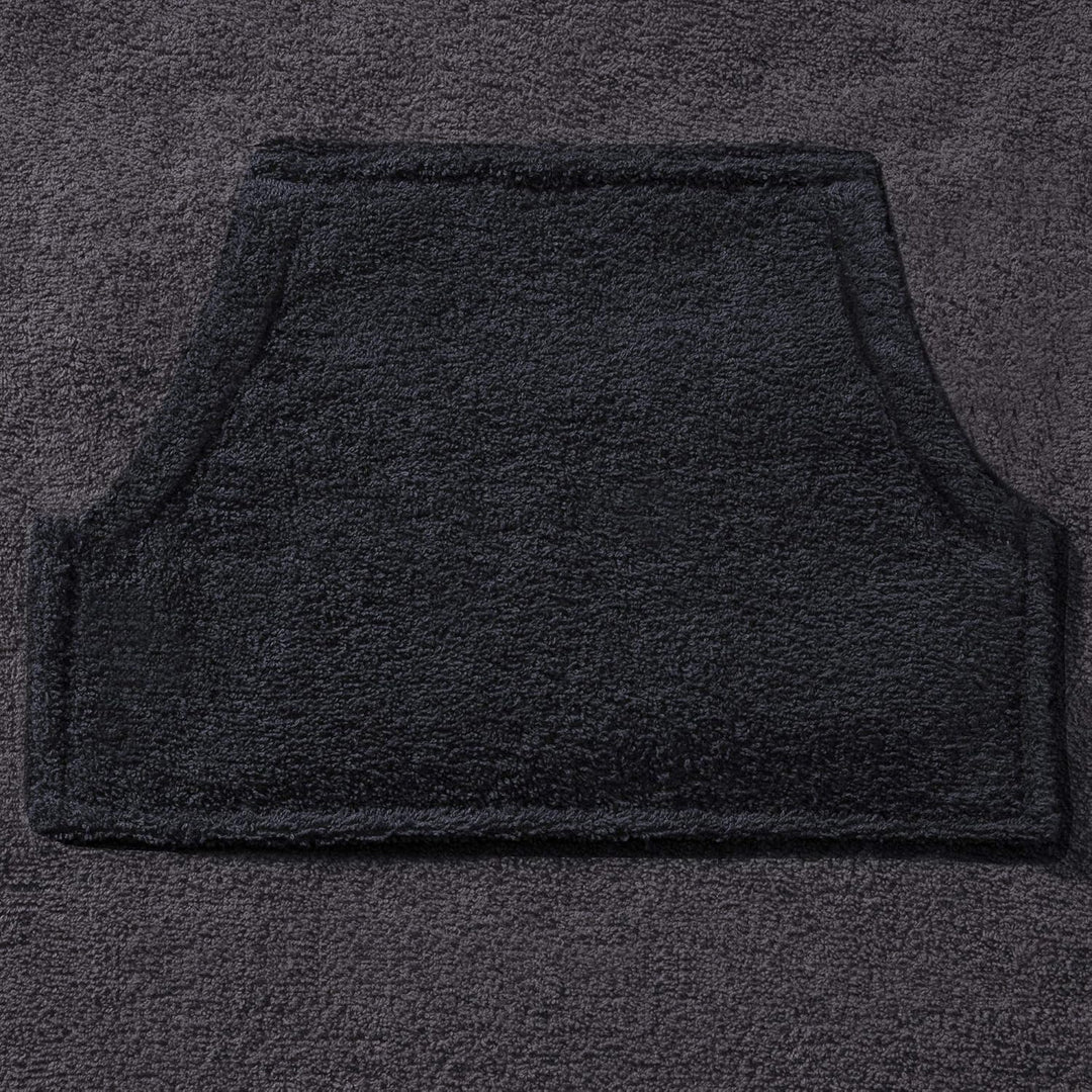 CelinaTex Funlike Poncho mittel 65 x 100 cm anthrazit schwarz Baumwolle Badeponcho Frottee Surfponch