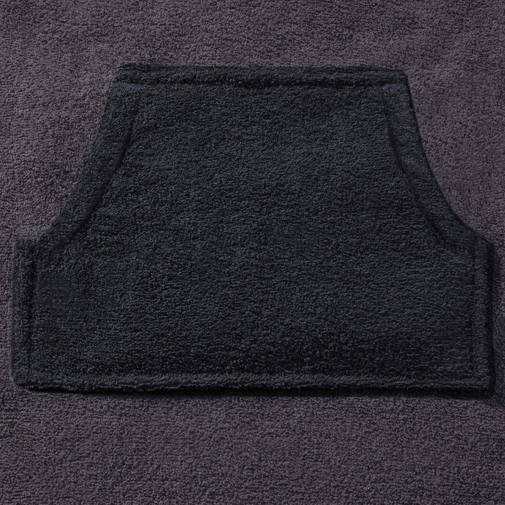 CelinaTex Funlike Poncho mittel 65 x 100 cm anthrazit schwarz Baumwolle Badeponcho Frottee Surfponch