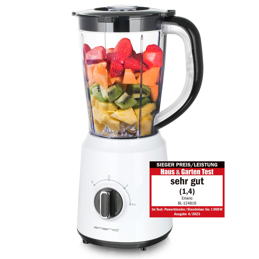 Emerio Standmixer BL-124816, BPA frei, Crush Ice Funktion, 1.5l Behälter, 2 Geschwindigkeiten + Puls