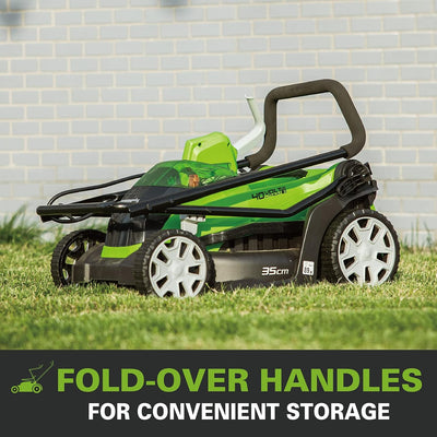 Greenworks Akku-Rasentrimmer G40LT und Akku-Rasenmäher G40LM35 (Li-Ion 40V 30cm Schnittbreite 7000U/
