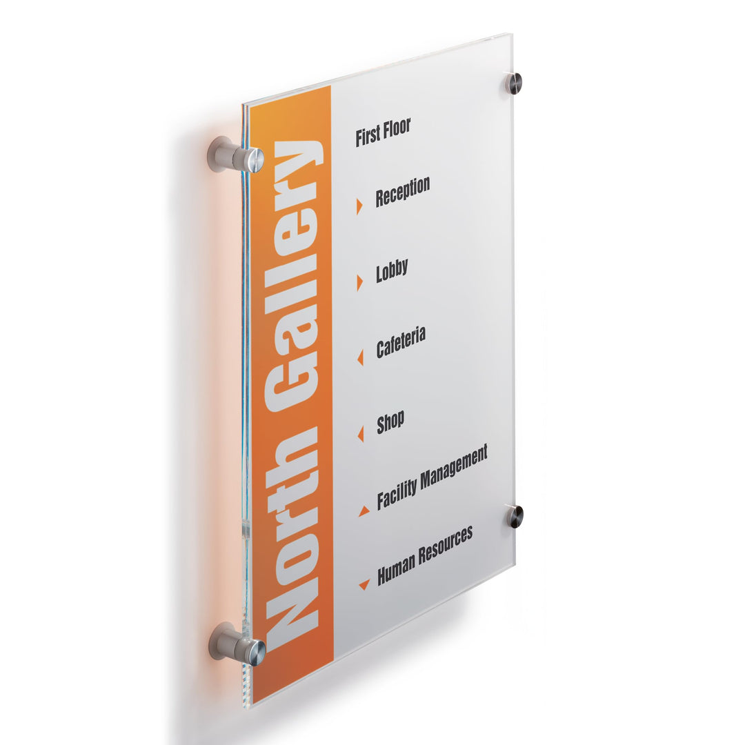 Durable Türschild Crystal Sign, 297 x 420 mm (A3), mit bedruckbarer Folieneinlage, transparent, 4826