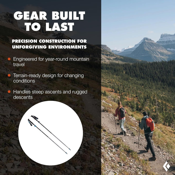 Black Diamond Distance FLZ Trailrunningstöcke 110 - 125 cm Pewter, 110 - 125 cm Pewter