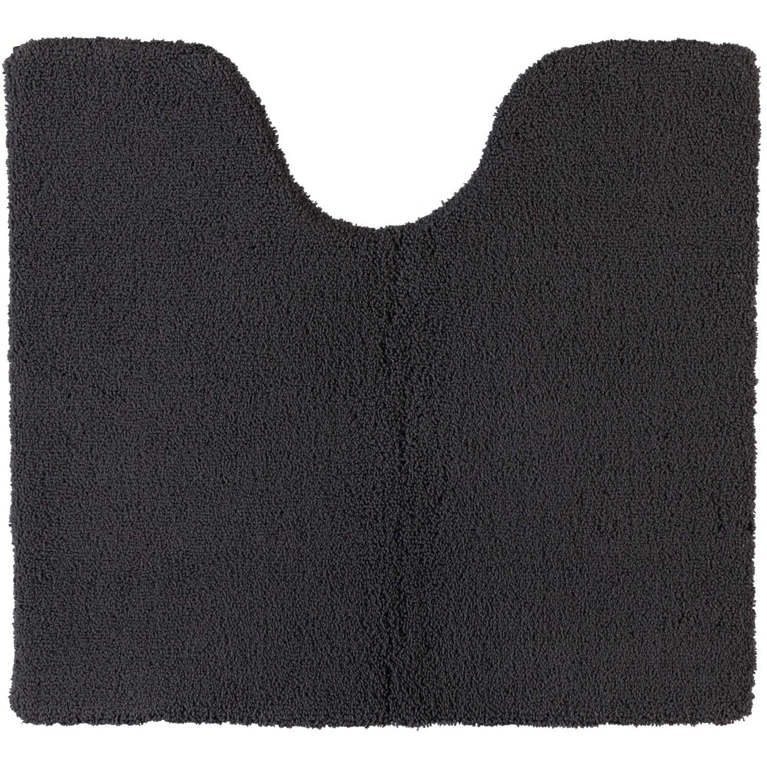 Rhomtuft Badteppiche Square Zinn - 02 Toilettenvorlage mit Ausschnitt 55x60 cm, Toilettenvorlage mit