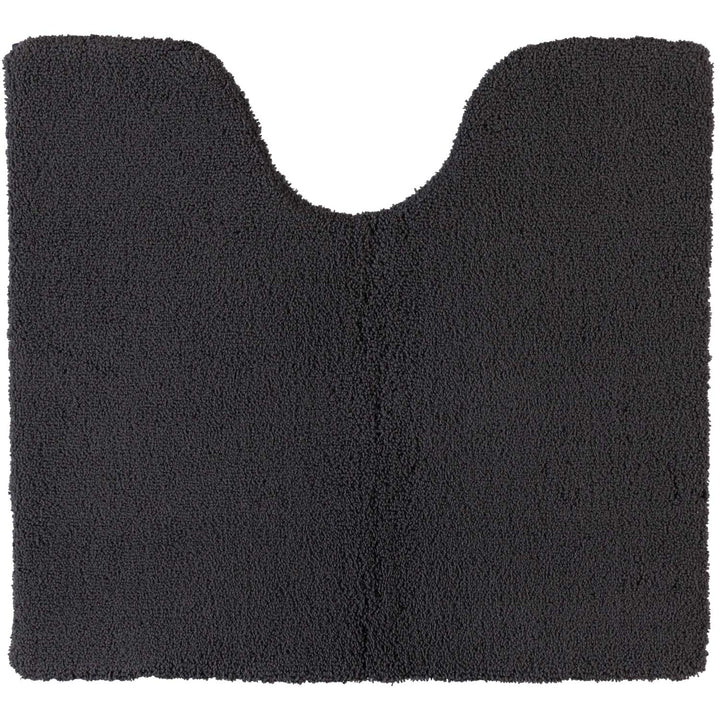 Rhomtuft Badteppiche Square Zinn - 02 Toilettenvorlage mit Ausschnitt 55x60 cm, Toilettenvorlage mit