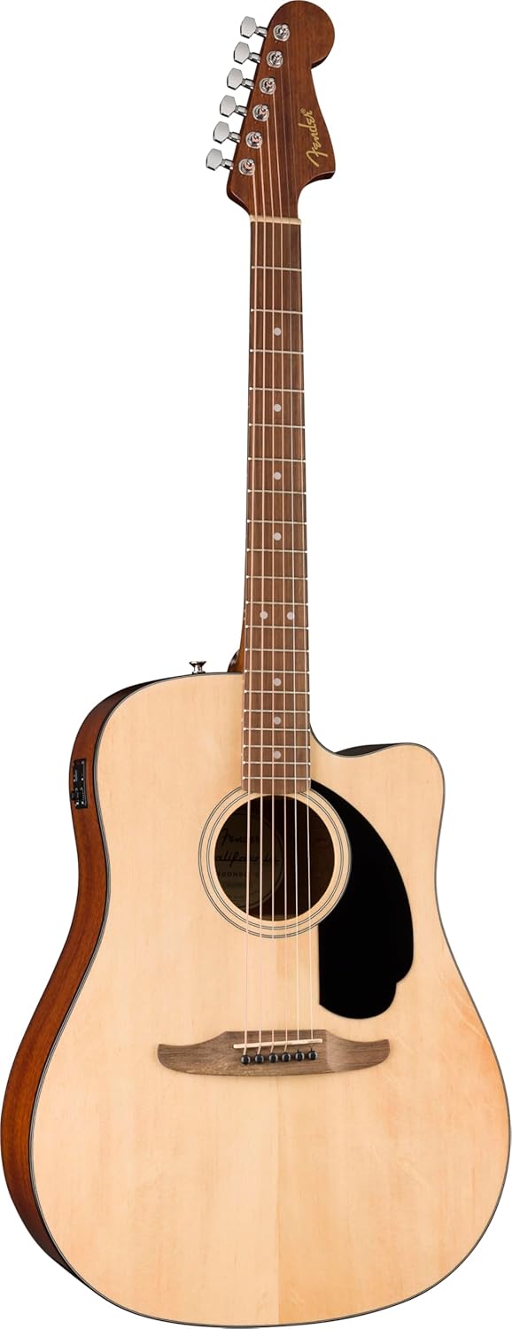 Fender California Standard Redondo CE Akustikgitarre, Fichtendecke, schwarzes Schlagbrett, Natur Nat