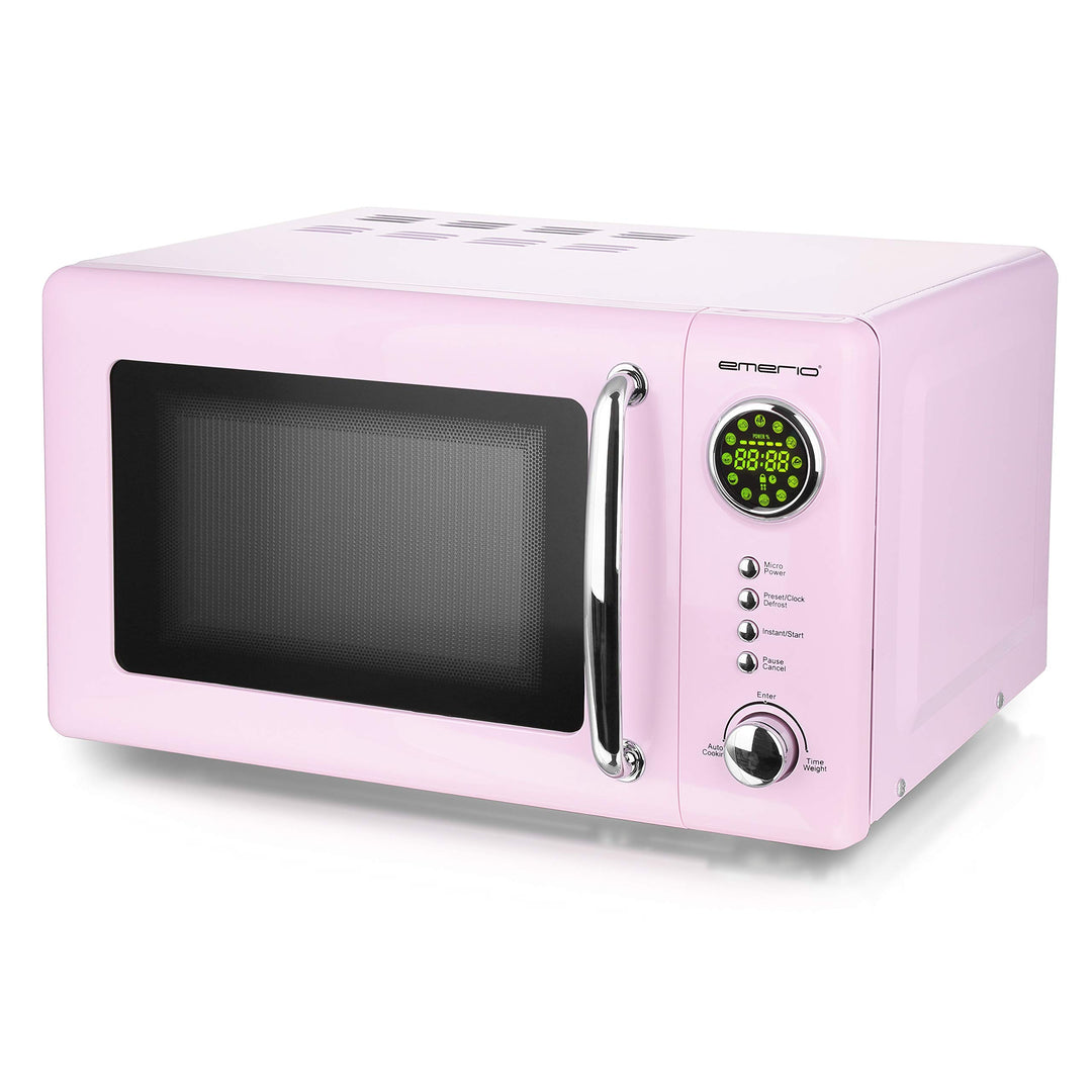 Rosa/Pink 700 Watt Mikrowelle 20 Liter Garraum Drehteller Retro Design Emerio MW-112141.1 Mikrowelle
