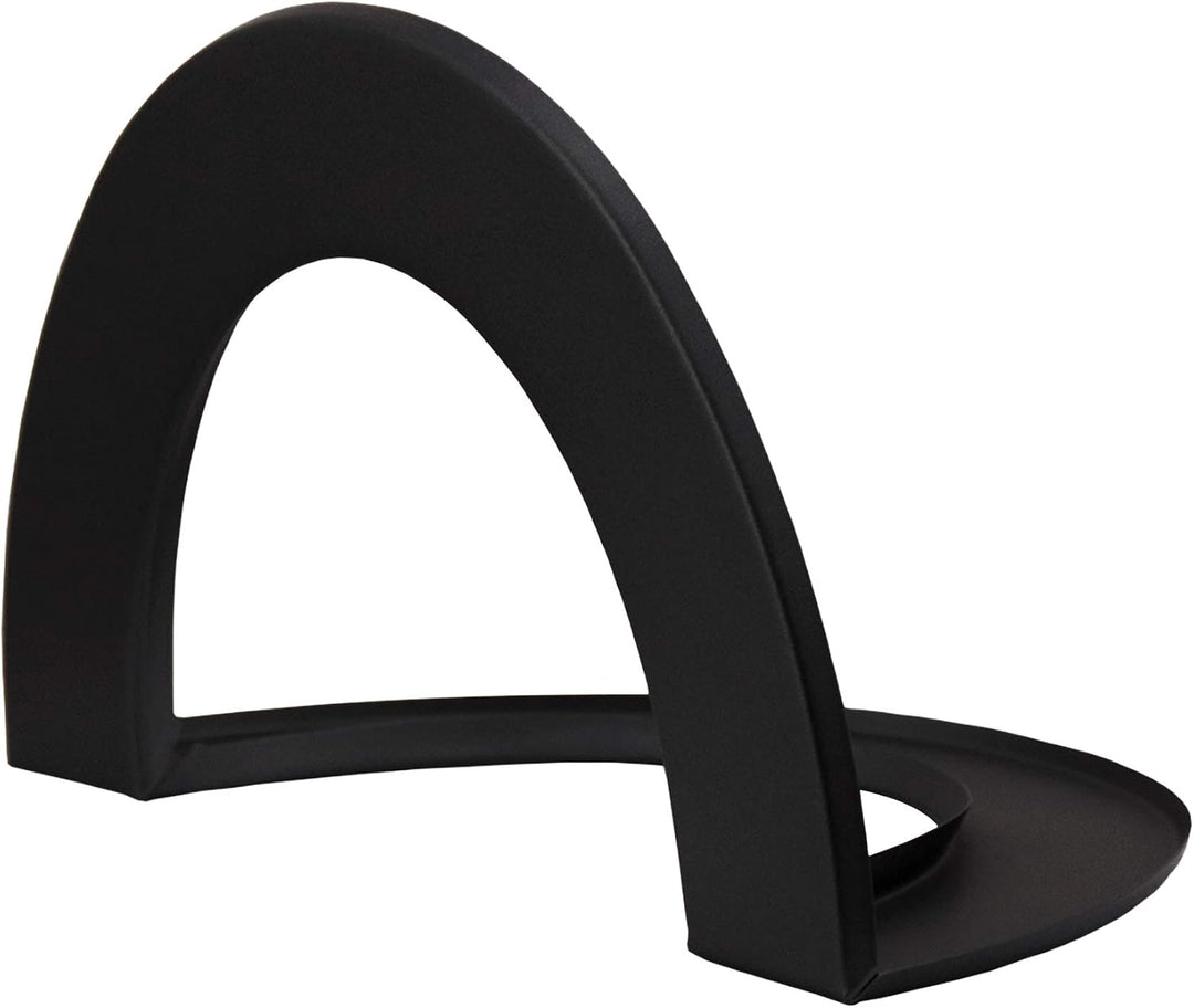 LANZZAS Ofenrohr Wand-Rosette für Aussenecke mit 50 mm Rand, Farbe: schwarz-metallic (im Durchmesser
